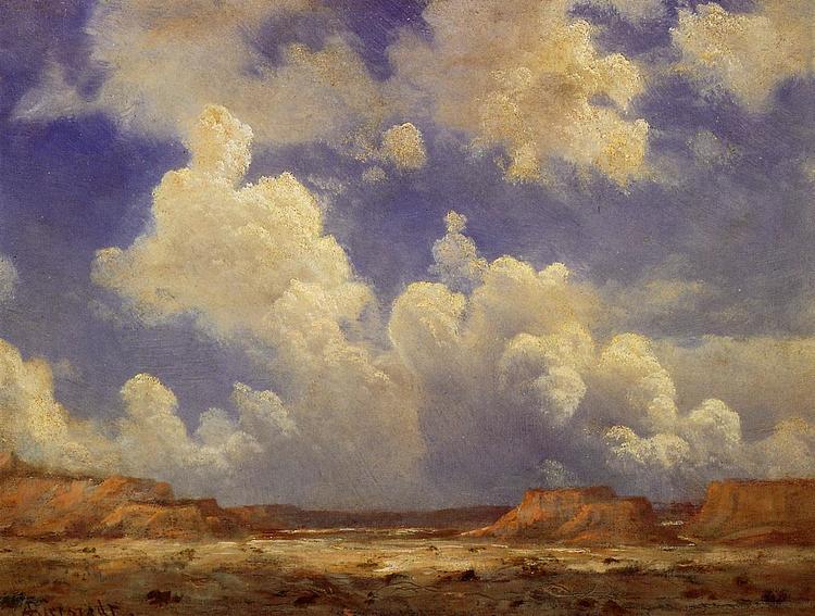 Albert Bierstadt Painting Western Landscape - Click Image to Close